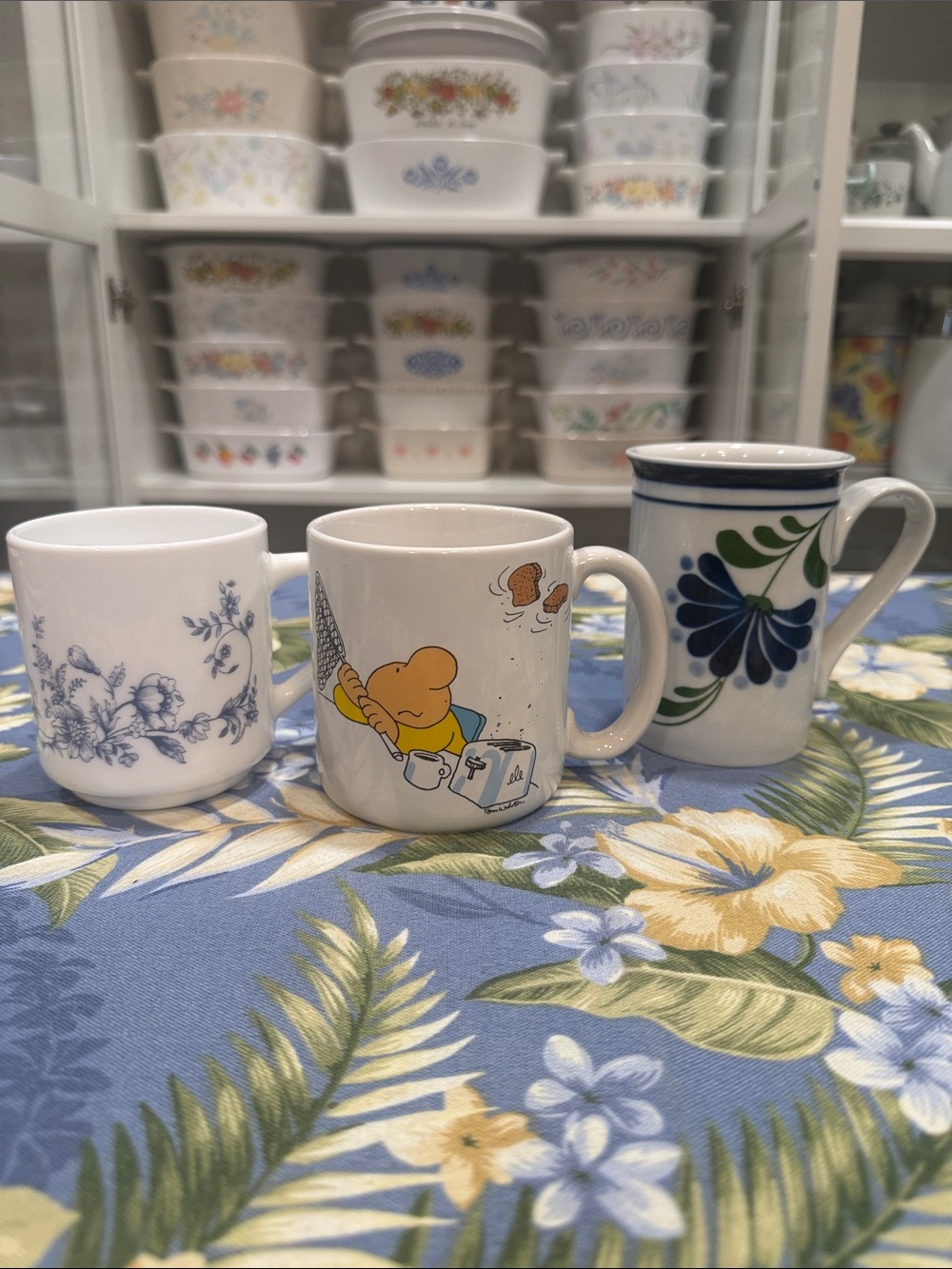 Three coffee or tea mugs